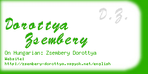 dorottya zsembery business card